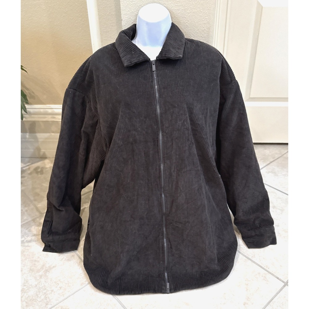 New FEAR OF GOD Essentials‎ Brown Corduroy Double Zip-Up Oversized Jacket Size S